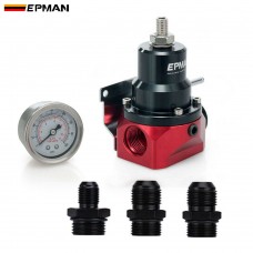 EPMAN Fuel Pressure Regulator with Gauge AN10 Feed & AN6 Return Line & AN10 End Cap EPFPR717